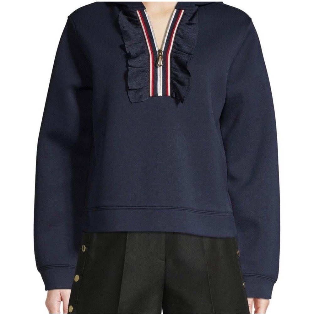 Sandro quarter zip hoodie navy